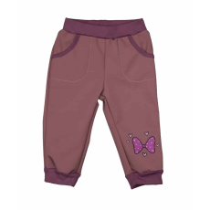 Asti Vízlepergetős softshell kislány nadrág masnis mintáva