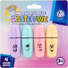 Astra Mini Pasztell Szövegkiemelő - 4 Szín/Bliszter ( ) filctoll, marker