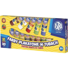 ASTRA Tempera festékek tubusban 12x30ml, 83110901 tempera