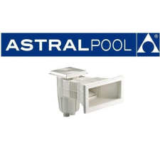Astralpool 15l Szkimmer trapéz alakú, széles szájnyilással betonos medencéhez négyzet alakú tetővel medence kiegészítő