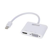 Astrum DA160 Mini Display Port - VGA + HDMI Full HD adapter fehér (aktív) audió/videó kellék, kábel és adapter