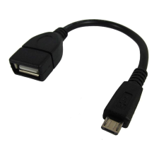Astrum USB anya - micro USB apa 0.2 méter USB2.0 OTG kábel fekete OD020 audió/videó kellék, kábel és adapter