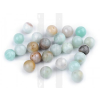  Ásványi gyöngyök Amazonit fényes - 10 db/csomag