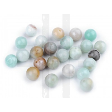  Ásványi gyöngyök Amazonit fényes - 10 db/csomag dekorációs kellék