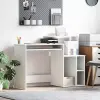  Asztal fiókkal polcokkal Fehér 120,5 x 44 x 88,5 cm Faanyag