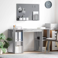  Asztal polcokkal Szürke Sonoma 130 x 50.5 x 75 cm Faanyag íróasztal