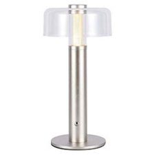  Asztali lámpa beépített LED fényforrással, érintős vezérléssel, tölthető (1W) meleg fehér, pezsgőszín világítás