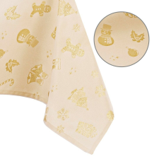  Asztalterítő CHRISTMAS STORY szín sárga nyomott motívum ünnepi 140x240 ameliahome lakástextília