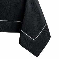  Asztalterítő Gaia fekete dombornyomott növényi 120x200 AmeliaHome lakástextília