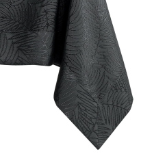  Asztalterítő Gaia grafitszürke dombornyomott növényi 130x180 AmeliaHome lakástextília