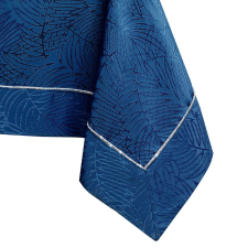  Asztalterítő Gaia indigókék dombornyomott növényi 120x160 AmeliaHome lakástextília