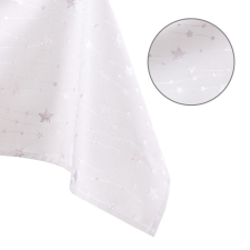  Asztalterítő Stardust fehér nyomott ünnepi 130x180 AmeliaHome lakástextília