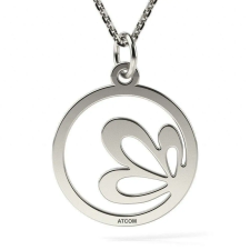 Atcom Jewelry ATCOM Ezüst Lotus Virág Medál Nyaklánc - 15 mm nyaklánc