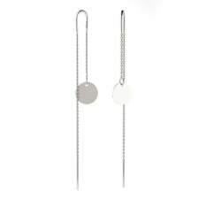 Atcom Jewelry ATCOM Ezüst Medálos Lógó Fülbevaló fülbevaló