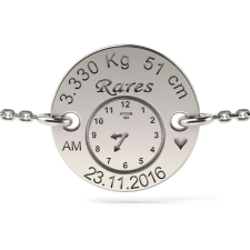 Atcom Jewelry ATCOM - Ezüst Születésnapi Medál Karkötő - Unisex karkötő