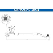 ATE fékcső ATE 24.5296-0257.3 autóalkatrész
