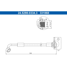 ATE fékcső ATE 24.5298-0334.3 autóalkatrész