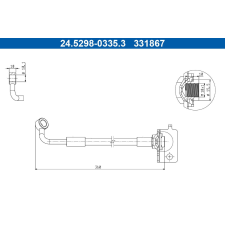 ATE fékcső ATE 24.5298-0335.3 autóalkatrész
