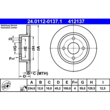 ATE féktárcsa 24.0112-0137.1 autóalkatrész