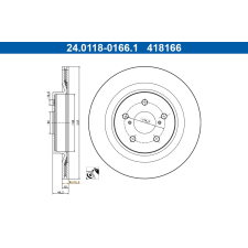 ATE féktárcsa ATE 24.0118-0166.1 autóalkatrész
