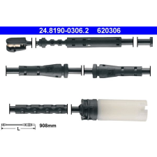 ATE figyelmezető kontaktus, fékbetétkopás ATE 24.8190-0306.2 autóalkatrész