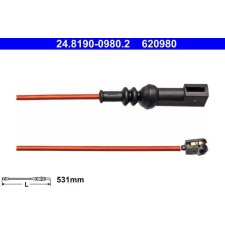 ATE figyelmezető kontaktus, fékbetétkopás ATE 24.8190-0980.2 autóalkatrész
