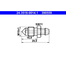 ATE légtelenítő csavar/-szelep ATE 24.3518-0014.1 autóalkatrész