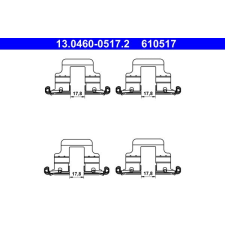 ATE tartozékkészlet, tárcsafékbetét ATE 13.0460-0517.2 autóalkatrész