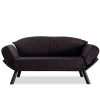 Atelier del Sofa Genzo Black kinyitható kanapé, fekete