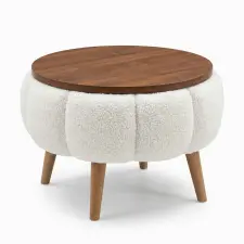  Atelier Del Sofa Side Table White Papatya - White bútor