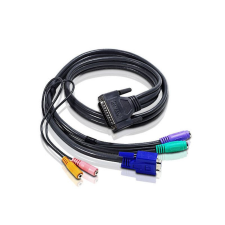 ATEN 2L-1701S 1,1m PS/2 VGA KVM with Audio Cable kábel és adapter