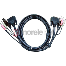 ATEN 2L-7D02UI KVM Kábel USB DVI 1,8m (2L7D02UI) kábel és adapter