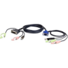 ATEN KVM Kábel USB VGA-DVI-I Audio, 3m - 2L-7DX3U (14.01.7050)
