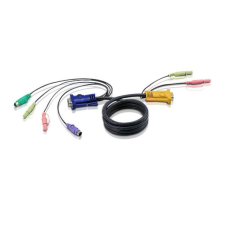 ATEN PS/2 KVM Cable with 3 in 1 SPHD and Audio 3m Black (2L-5303P) kábel és adapter