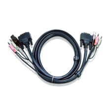 ATEN USB DVI-I Single Link KVM Cable 3m Black kábel és adapter