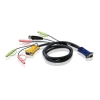 ATEN USB KVM Cable with 3 in 1 SPHD and Audio 1,8m Black