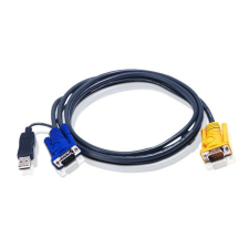 ATEN USB KVM Cable with 3 in 1 SPHD and built-in PS/2 to USB converter 6m kábel és adapter