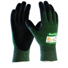 ATG Kesztyű ATG (34-8743) Maxiflex Cut vágásálló precíziós tenyérmártott green/black 07