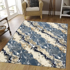  Athén 7125 Kék-Krém 40x70cm Modern szőnyeg lakástextília