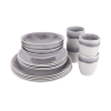 Atlantis 16 db-os étkészlet, szürke