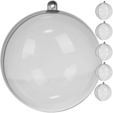 Átlátszó karácsonyi gömbök 12 cm - 5 darabos készlet karácsonyfadísz