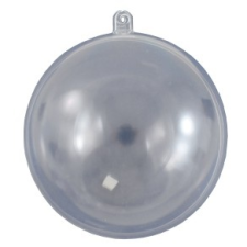  Átlátszó műanyag / akril gömb 10cm dekorálható tárgy