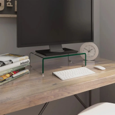  Átlátszó üveg TV/monitor állvány 40x25x11 cm bútor
