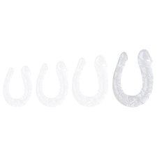  Átlátszó XL dupla dildó – 19 x 5 cm, érzéki élmény műpénisz, dildó