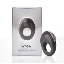  Atom - akkus, vibrációs péniszgyűrű (fekete) péniszgyűrű