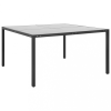  Atracitszürke acél és üveg kerti asztal 130 x 130 x 72 cm