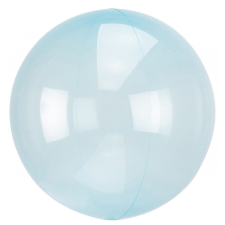 Áttetsző Crystal Gömb Blue Fólia lufi 45 cm party kellék