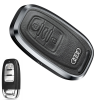  Audi 3 gombos smart kulcs aluminium+bőr tok