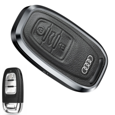  Audi 3 gombos smart kulcs aluminium+bőr tok autó tuning