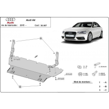  Audi A4, 2015-2018 - Motorvédő lemez autóponyva